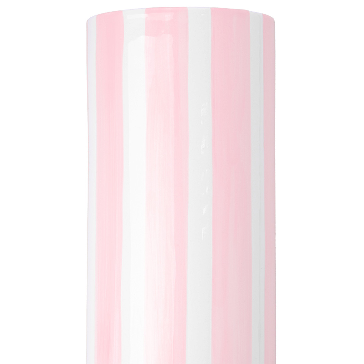 Vase mit Streifen rosa / weiss