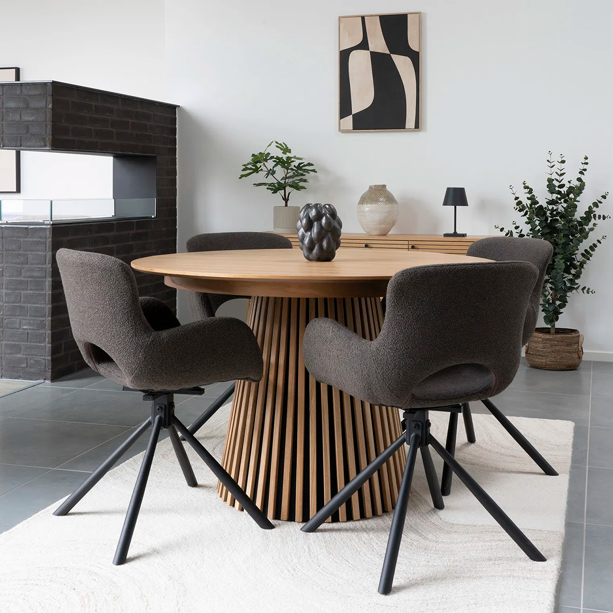 Uitschuifbare houten eettafel Alko - 120 tot 240 Naturel