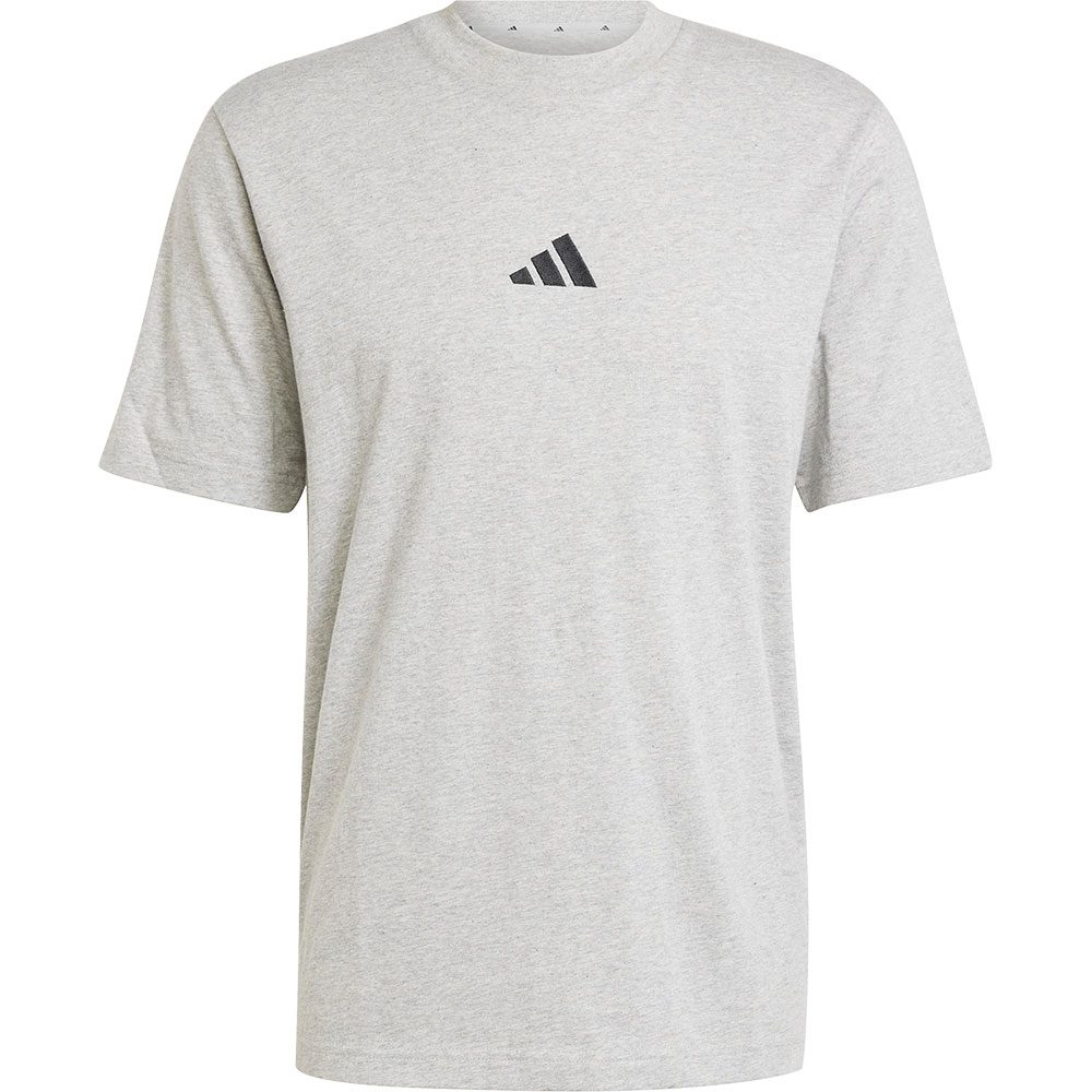 adidas Essentials Small Logo Single Jersey T-Shirt Herren medium grey heather