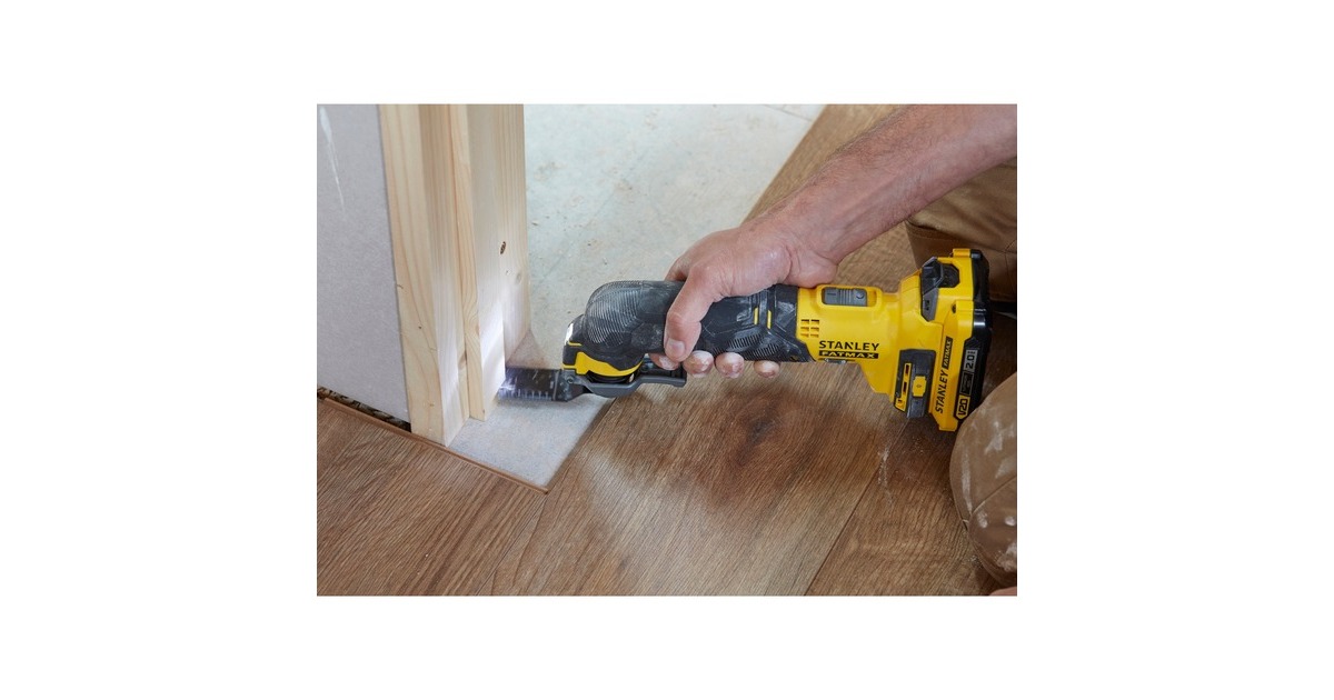 StanleyFATMAX V20 18V Multitool multifunctioneel gereedschap  (Geel/zwart, Koffer, 2 accu's (2.0Ah) en oplader (2A) inbegrepen)
