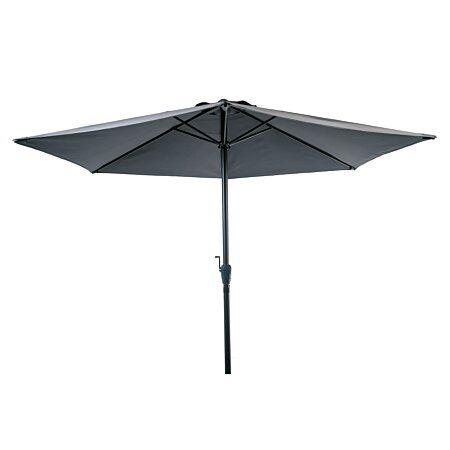 PARASOL ROND 3M ALUMINIUM GRIS FONCE