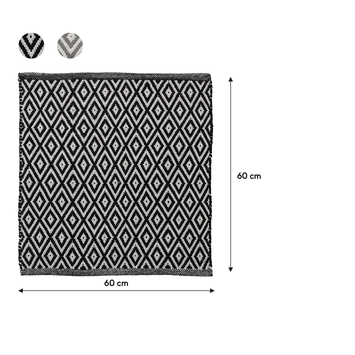 Sealskin badmat trellis 60x60cm zwart