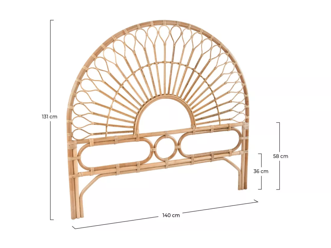 Tête de lit 140 cm en rotin - Bahia