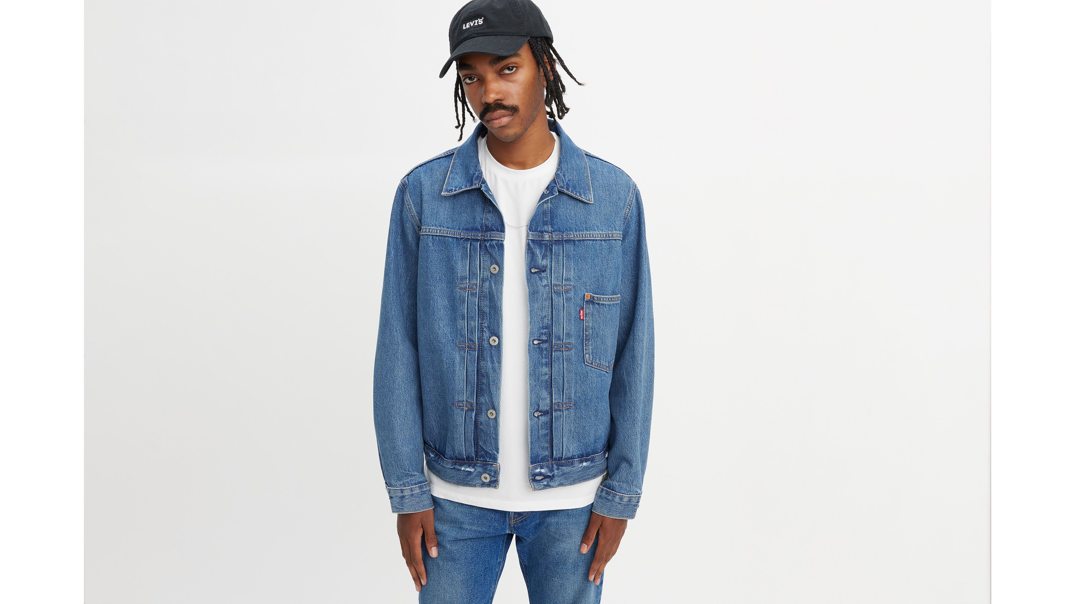 Veste Trucker Type I - Medium Indigo Stonewash - Bleu