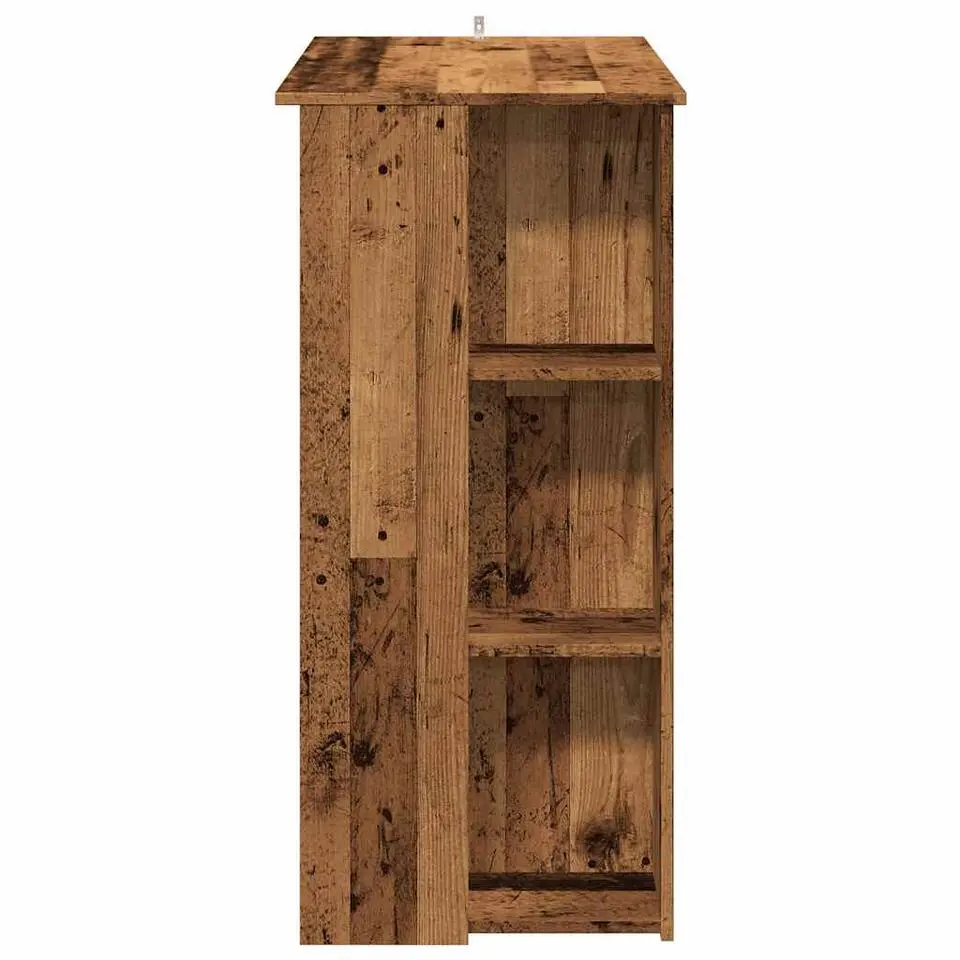 vidaXL - Bartafel met schappen - Oud hout - Bewerkt hout - 102x50 cm