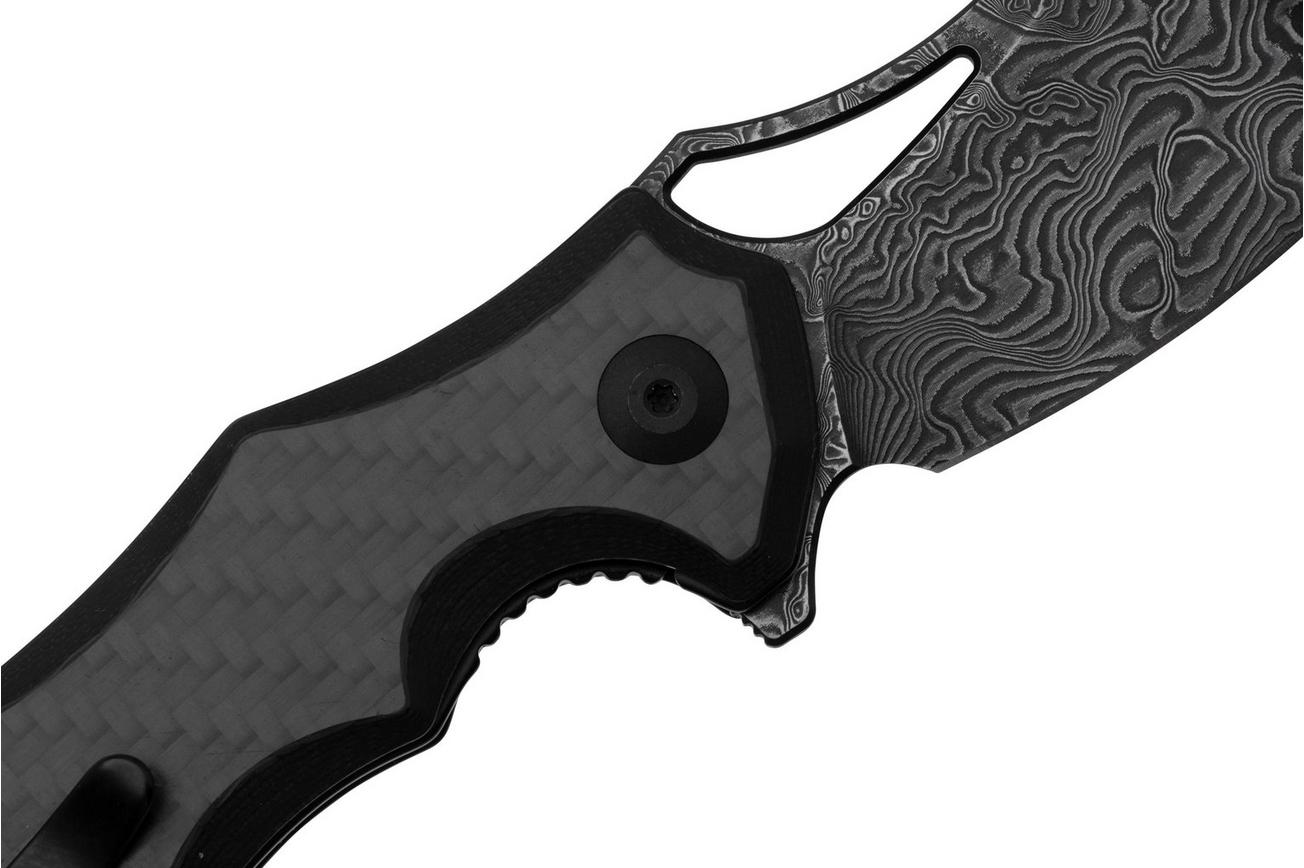 CIVIVI Chiro C23046-DS1, Damaststeel, Carbon Overlay Black G10, zakmes