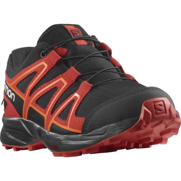 Chaussure trail SALOMON SPEEDCROSS CSWP J BLACK/FIERY RED/SHOCKING ORANGE
