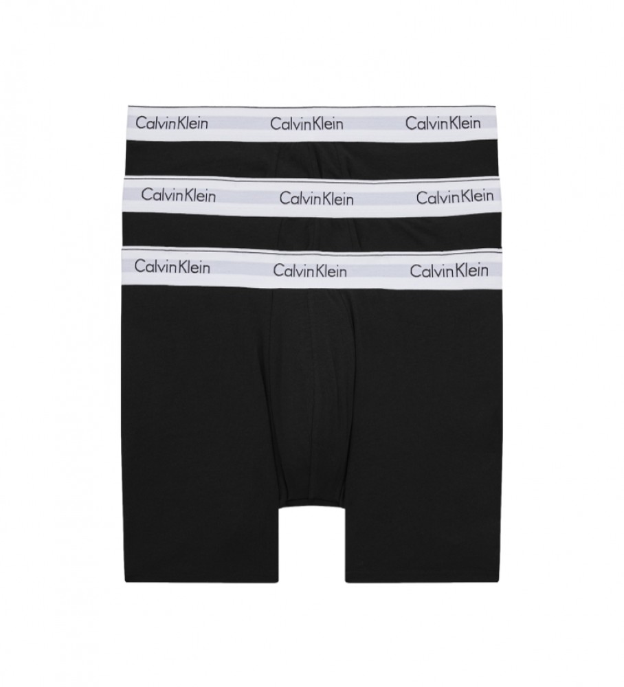 Pacote com 3 cuecas boxer compridas Calvin Klein