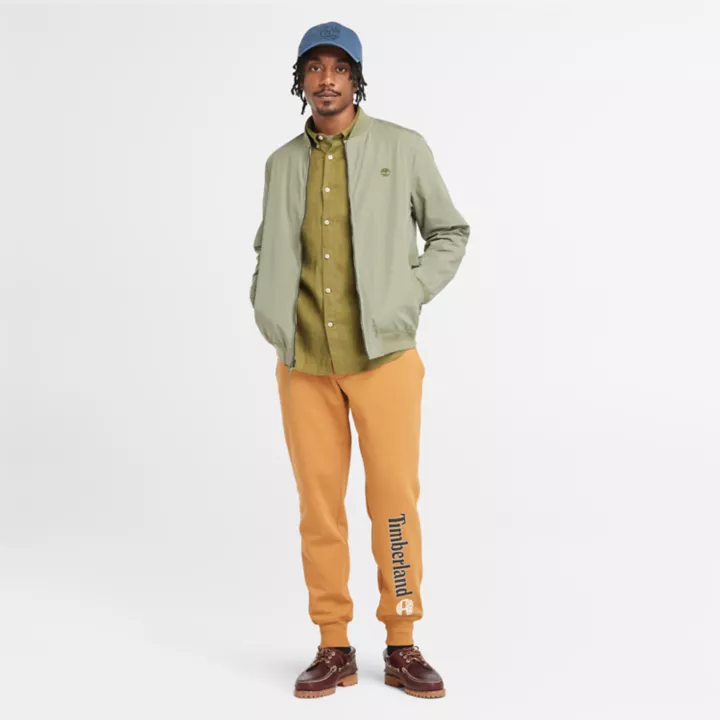 Pantalon de survêtement à logo pour homme en jaune foncé