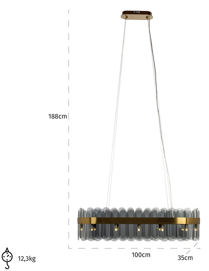 Hanglamp 211624 Julio B100 x D35 cm