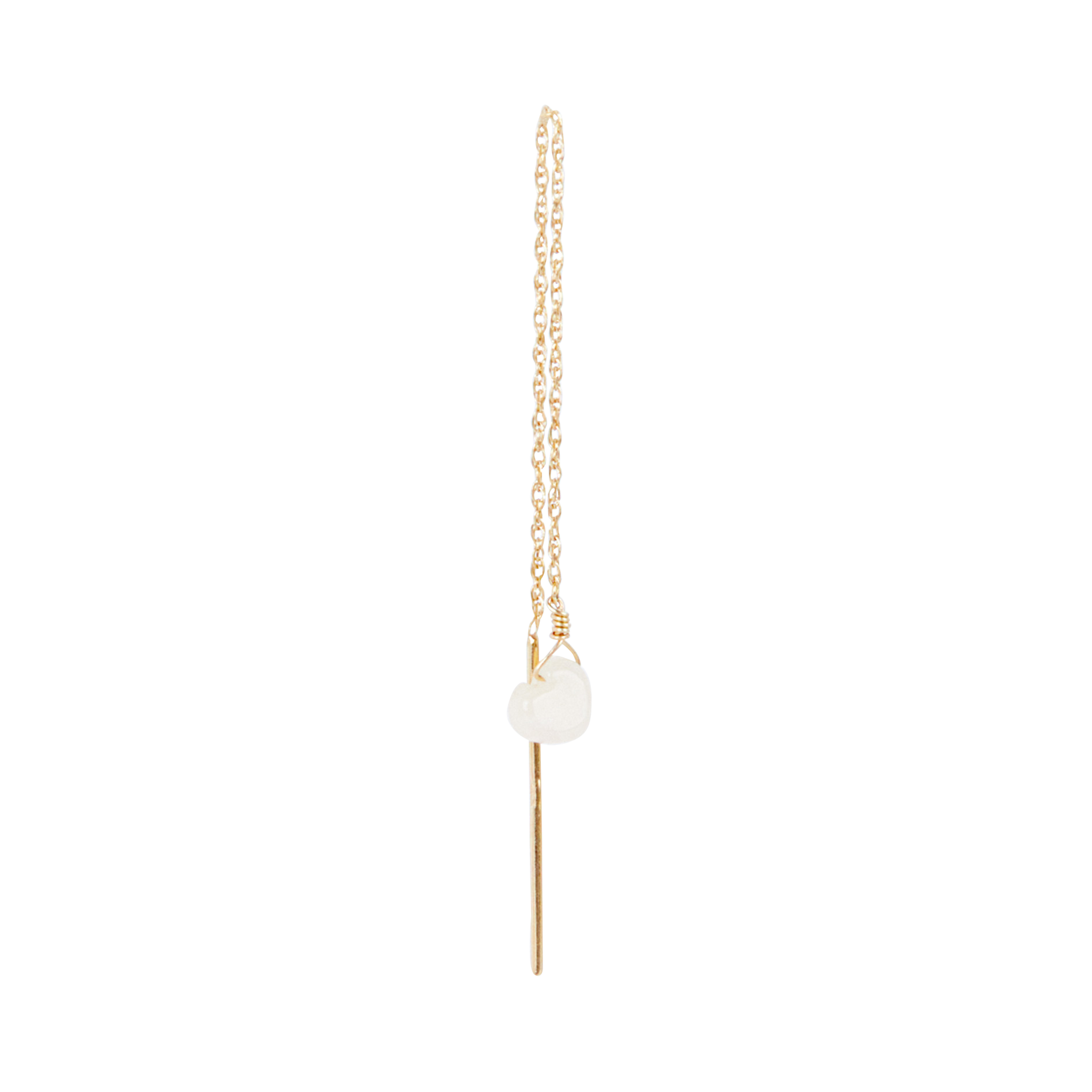Boucle d'oreille en chaîne plaquée or | Rose