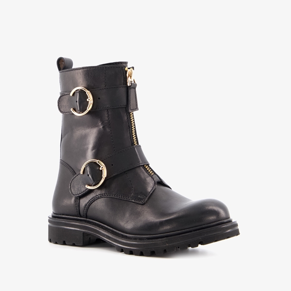 Groot leren meisjes biker boots