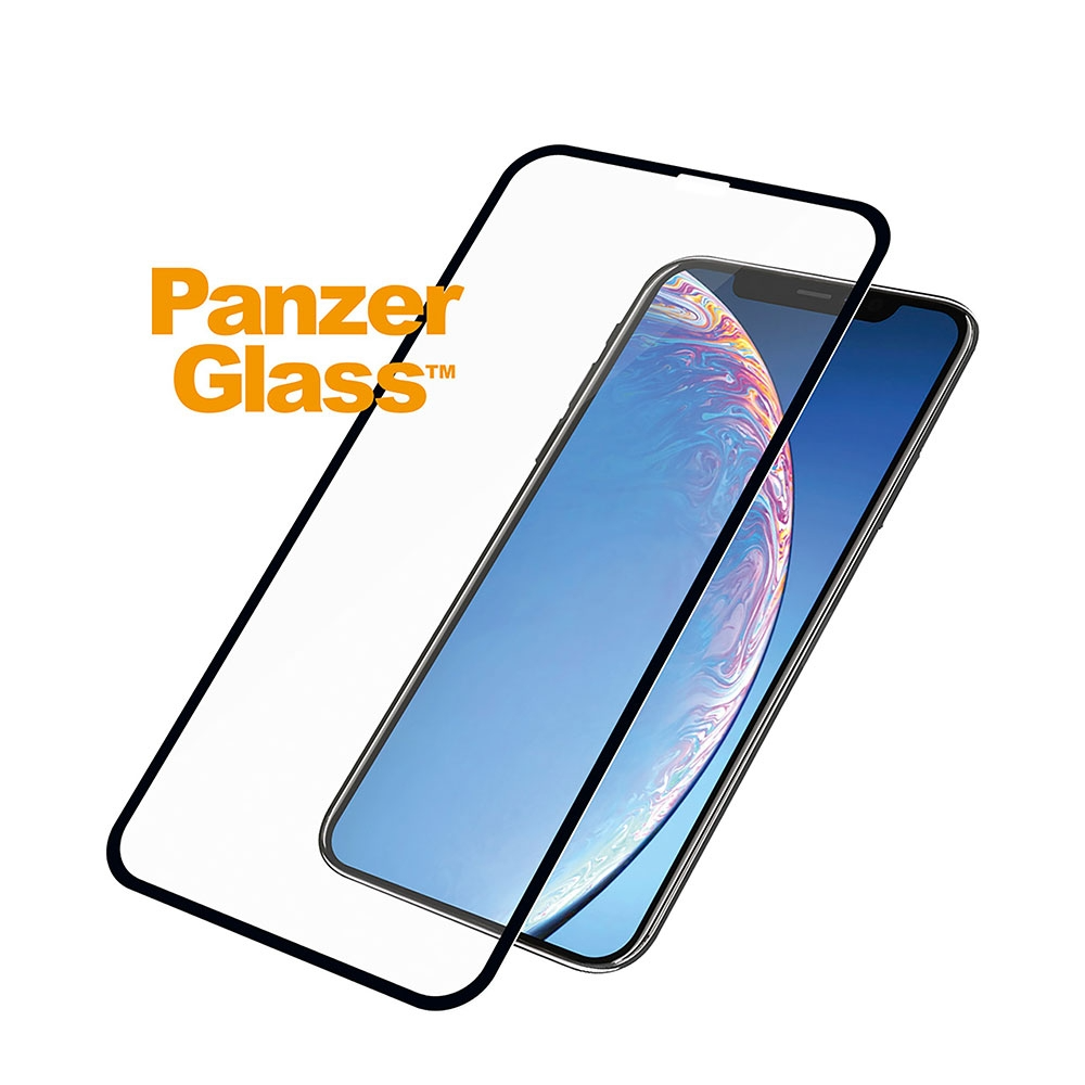 iPhone 11 Pro / iPhone Xs / X Panzer Glas Displayschutz Case Friendly mit Rahmen (2664) - Schwarz