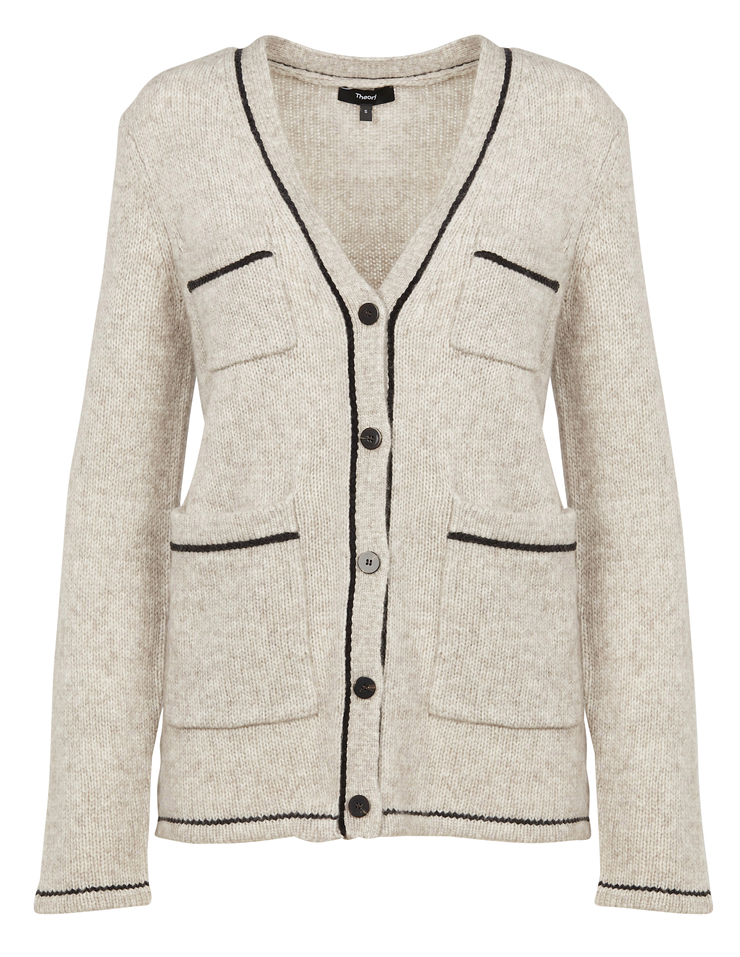 Gilet fermé en laine mélangée | Gris