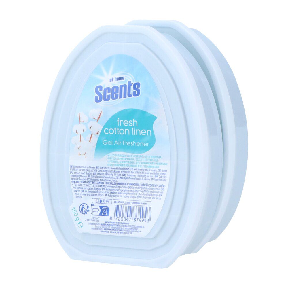 Désodorisant gel senteur coton frais lin 150g x2