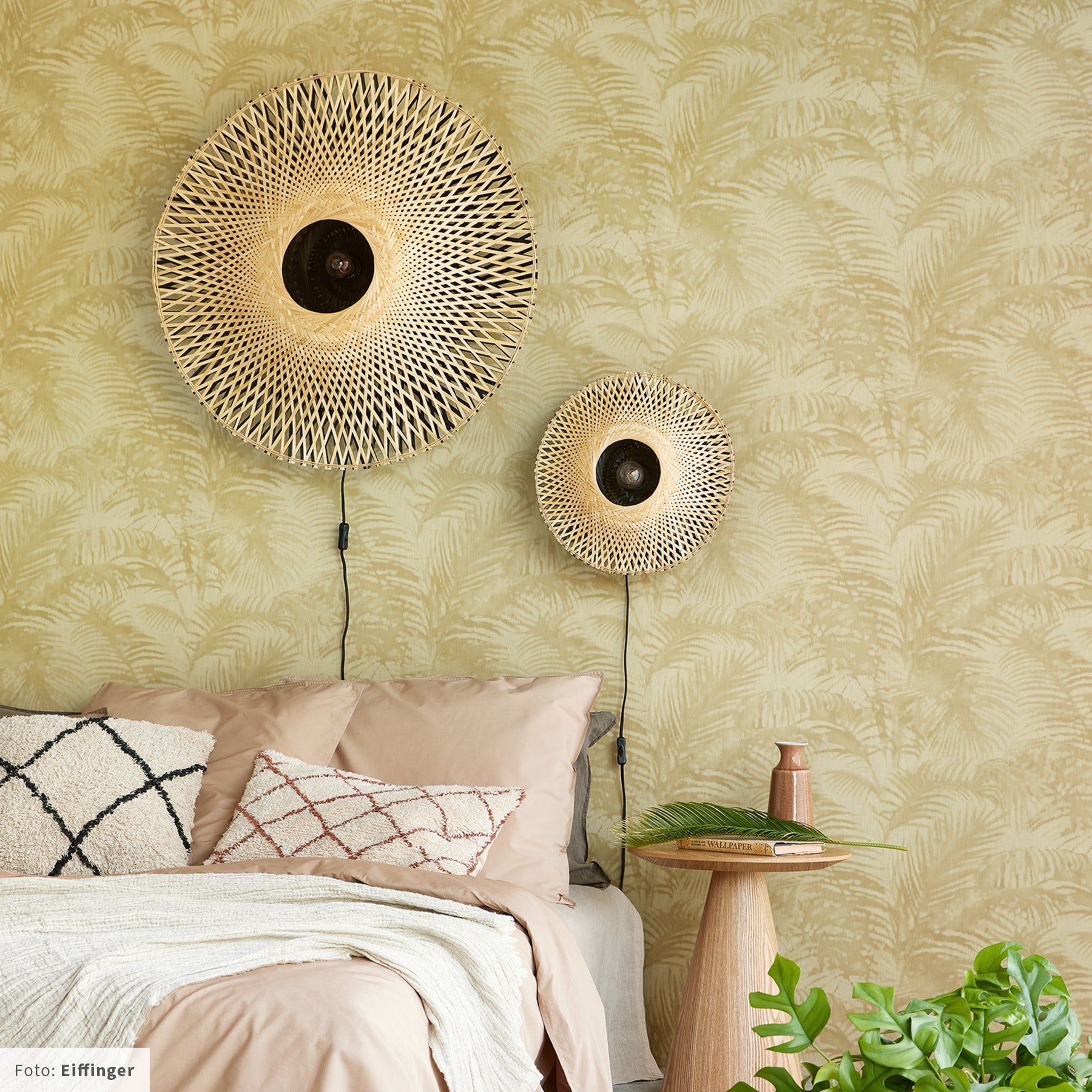 GOOD&MOJO Kalimantan Wandlamp Rond - Ã60cm - Naturel