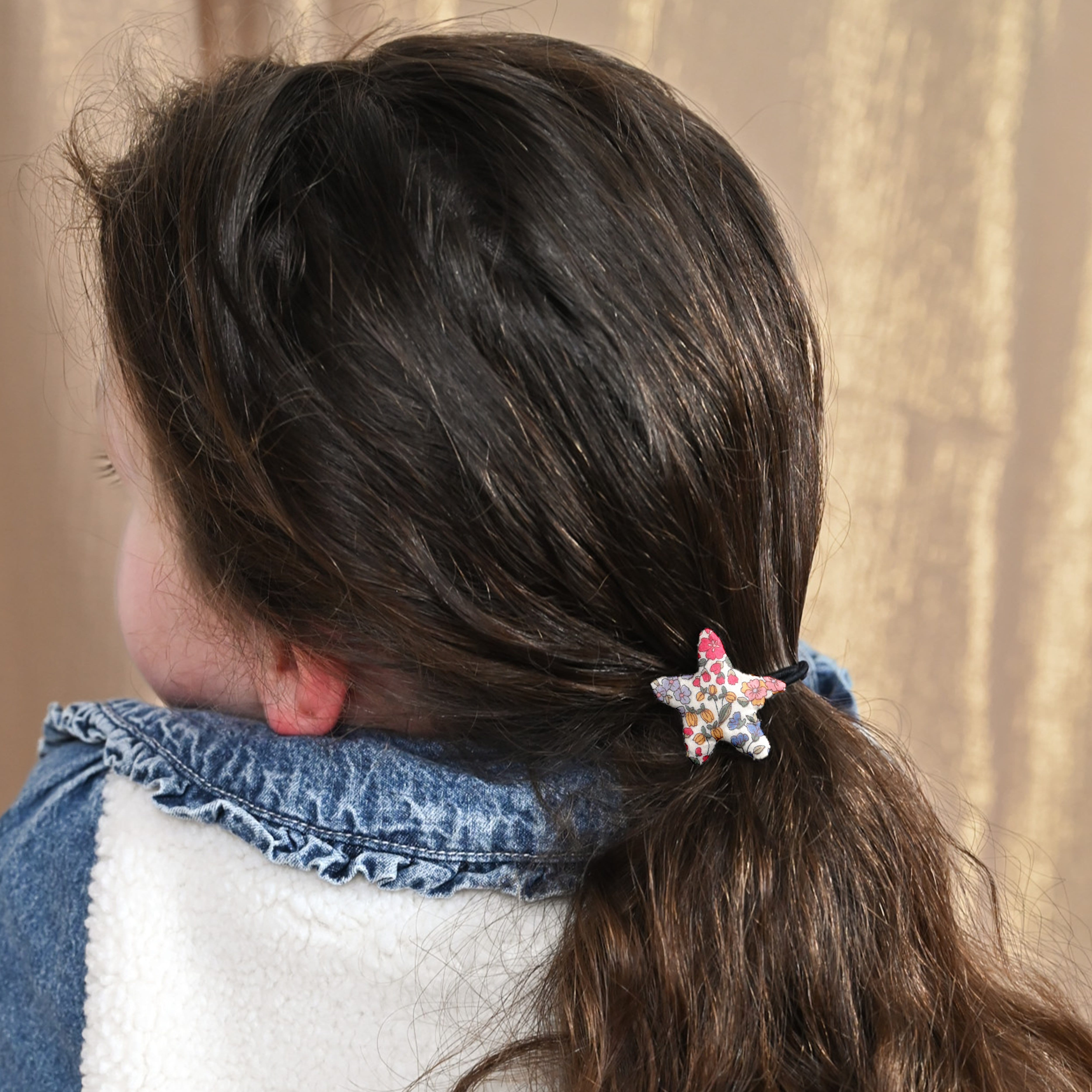 Elastique Cheveux Étoile Porcelaine Rosée