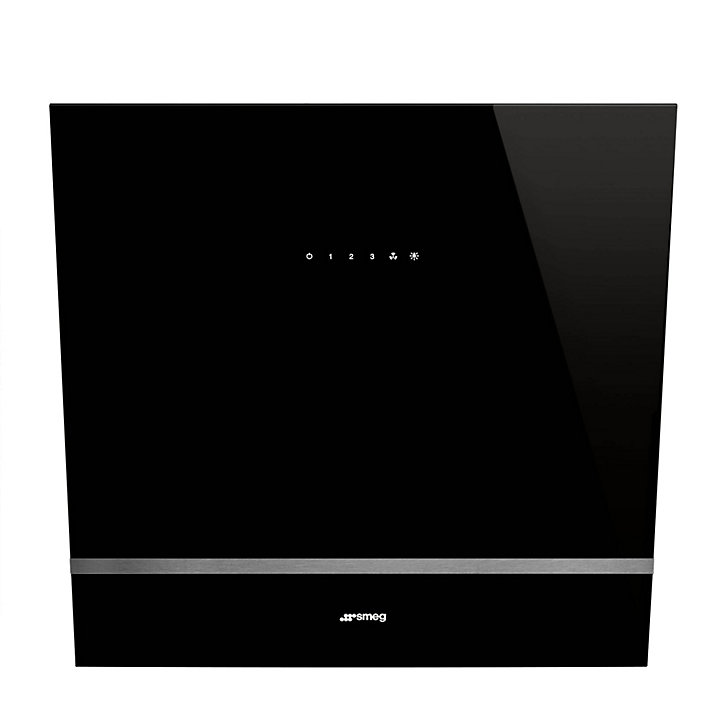 Hotte décorative inclinée Universel L. 60 cm KV26N Smeg noir
