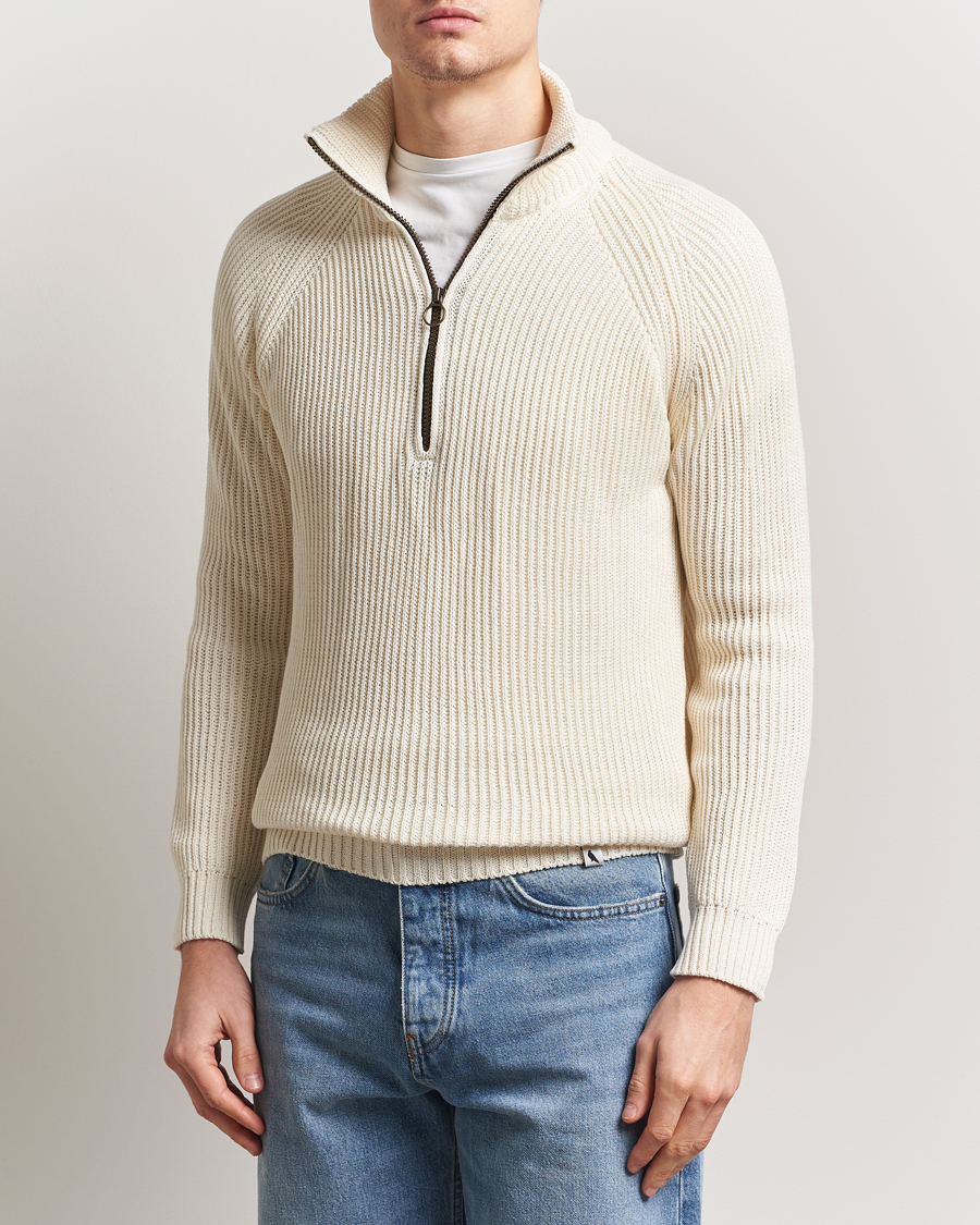 Peregrine Felix Quarter Zip Jumper White