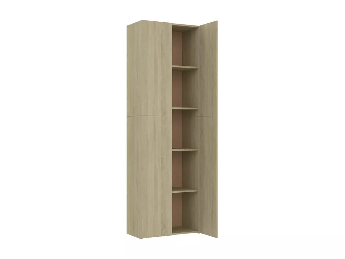 Armoire de bureau Chêne sonoma 60x32x190 cm Bois d'ingénierie