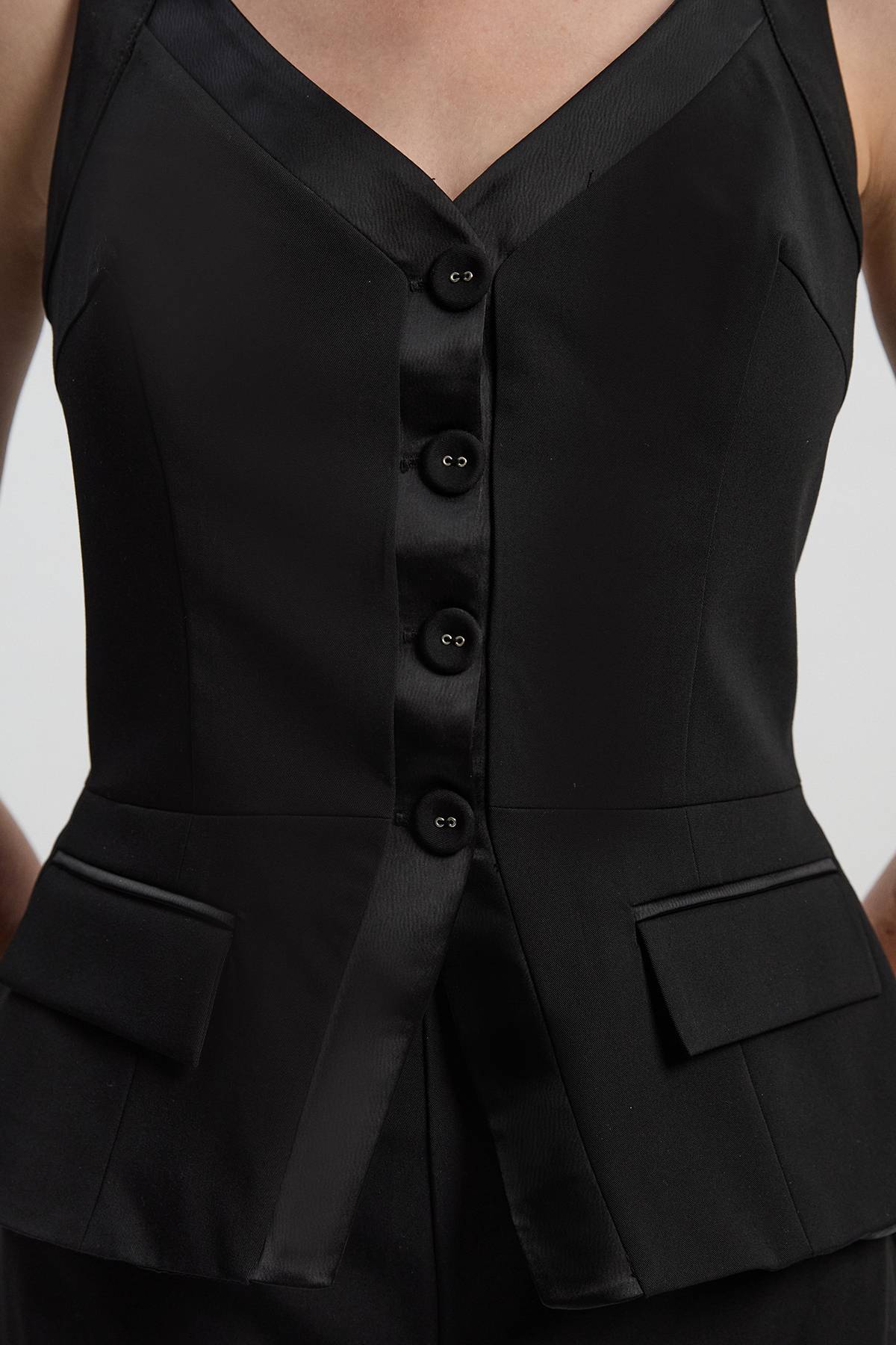 KarenMillen Combinaison Smoking Jambes Larges Ajustée