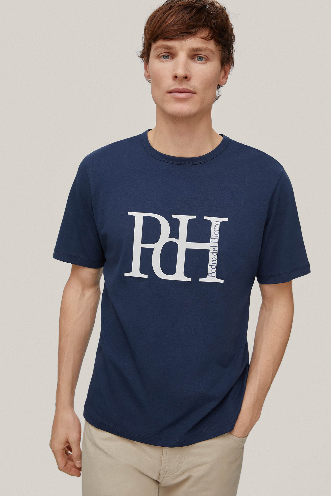 Camiseta com logo grande - Azul
