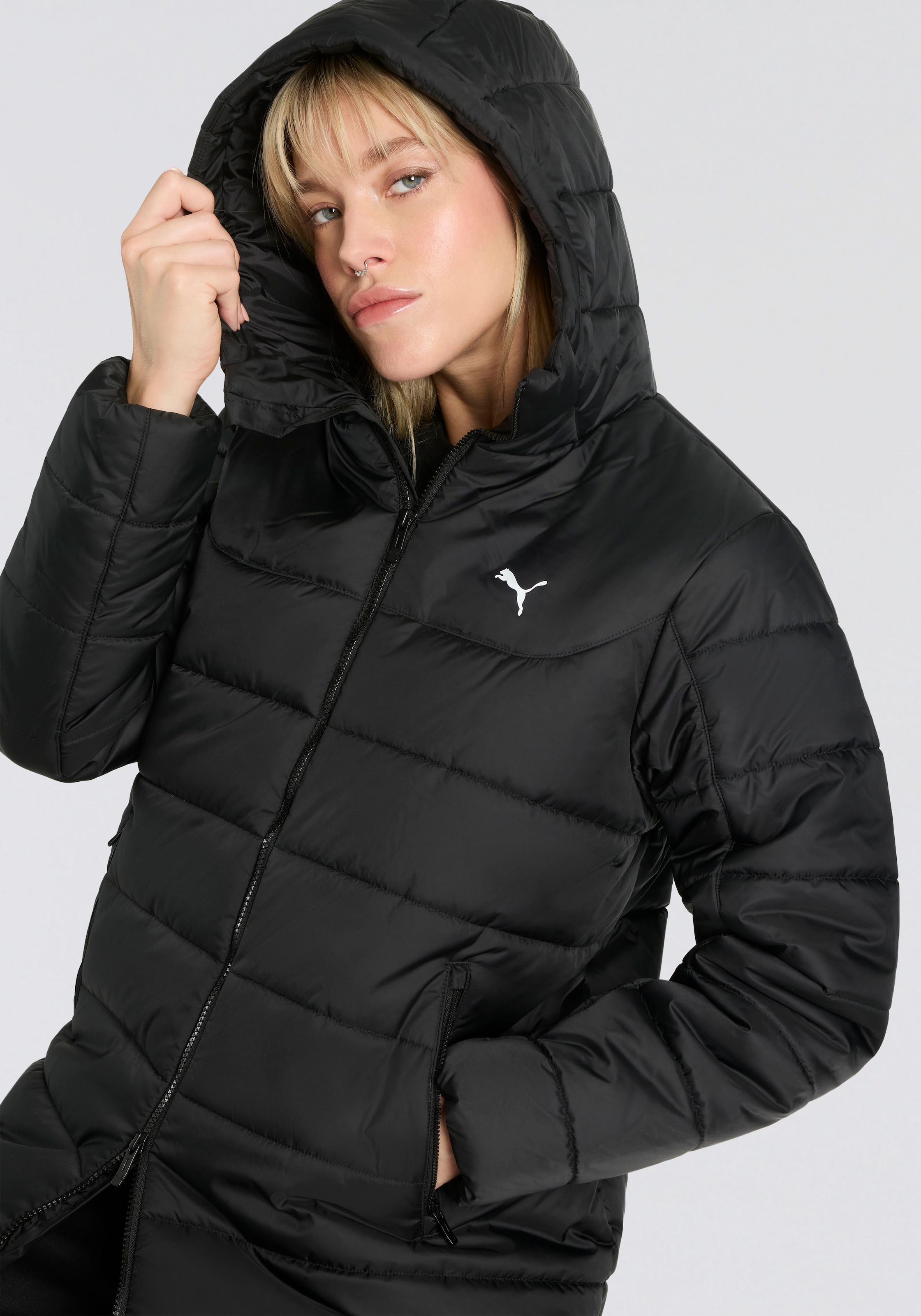 PUMA Winterjacke »ESS HOODED PADDED PARKA« mit Kapuze