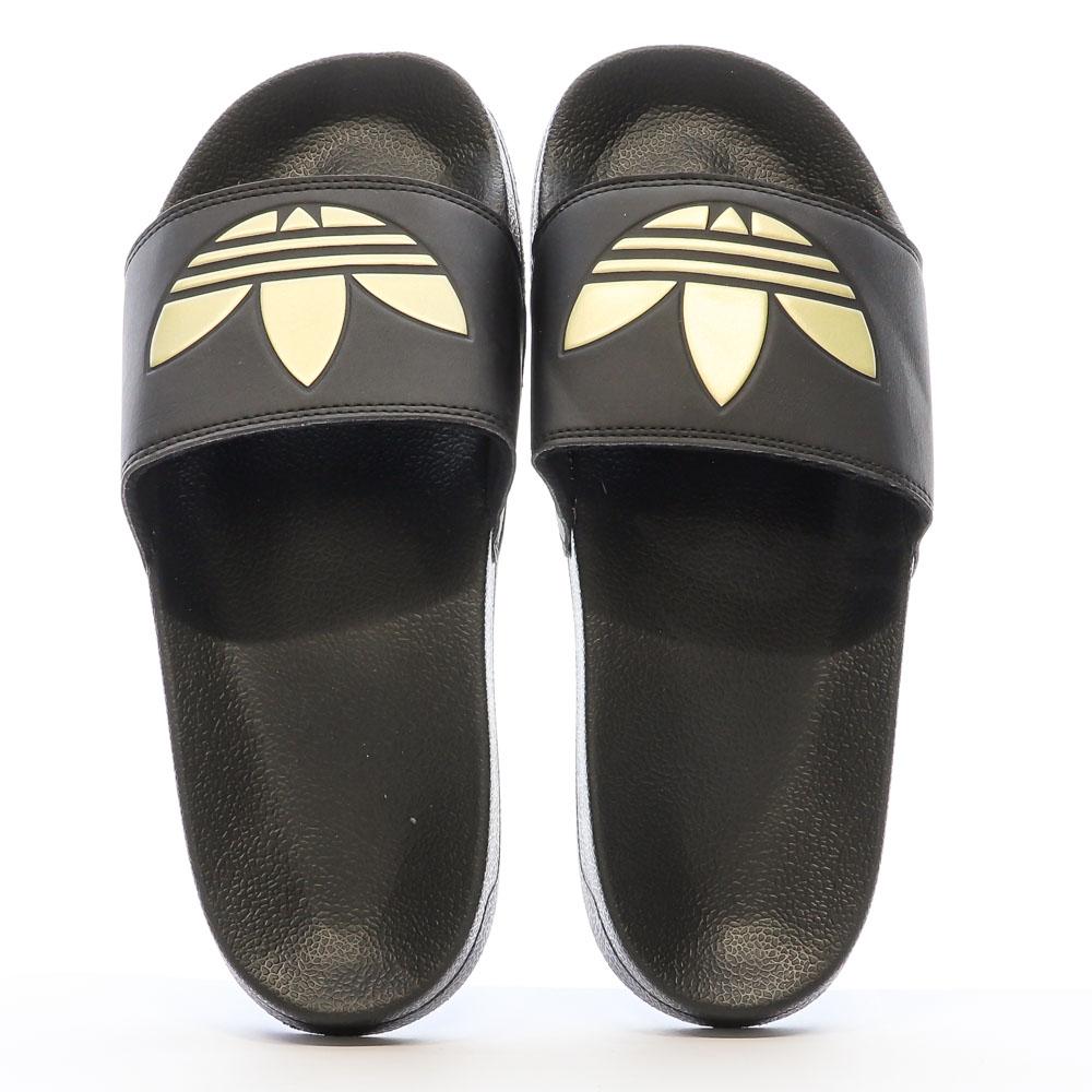 Adidas Claquettes Noire/Doré Femme Adidas Adilette