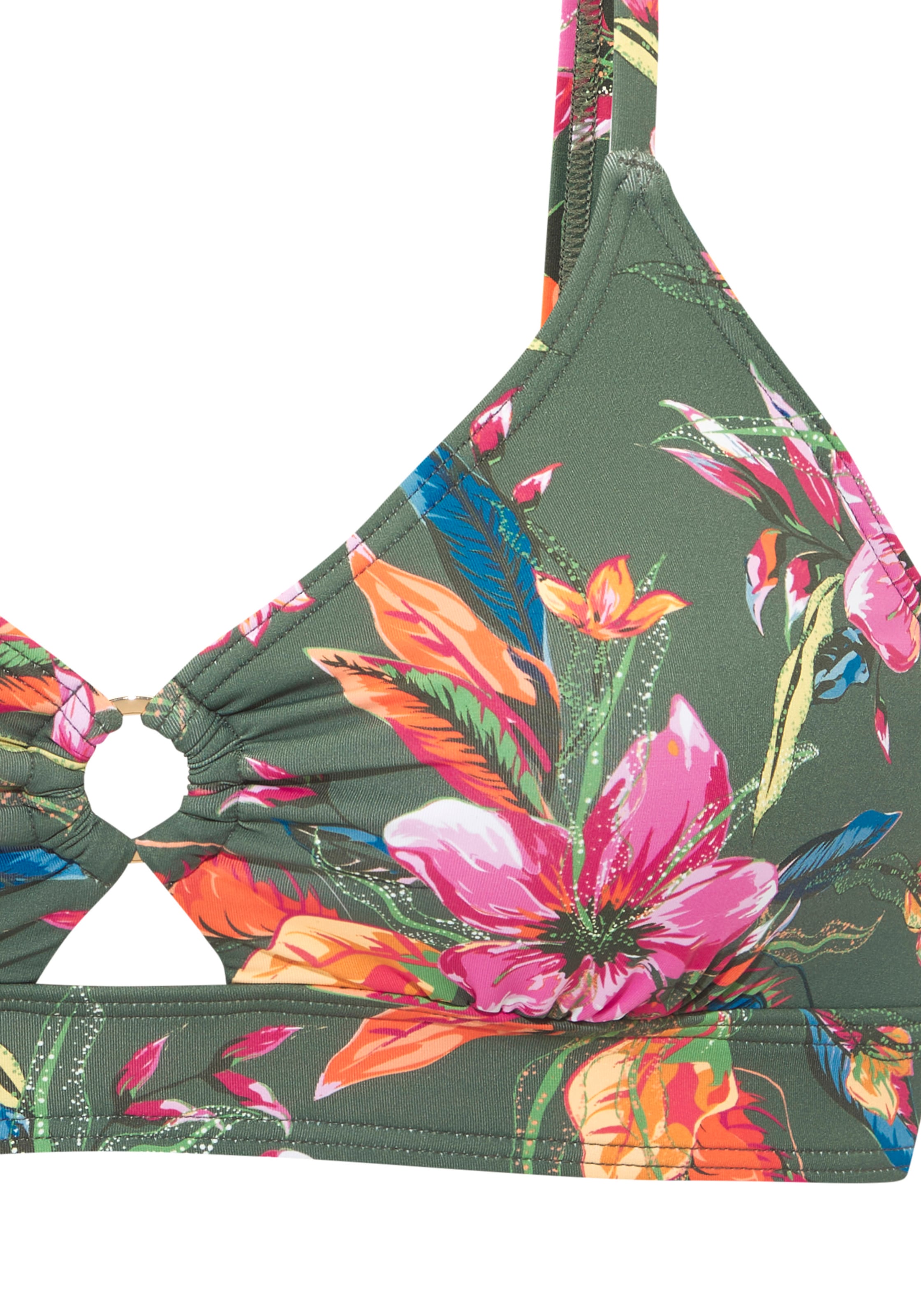LASCANA Triangel-Bikini-Top »Malia« mit tropischem Print
