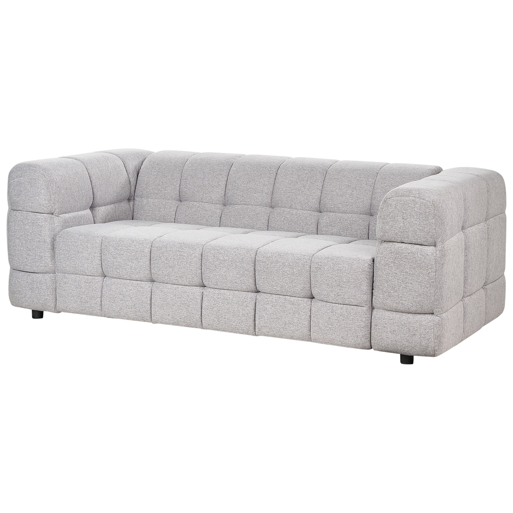 Beliani - MULLOLA - Driezitsbank - Lichtgrijs - Polyester