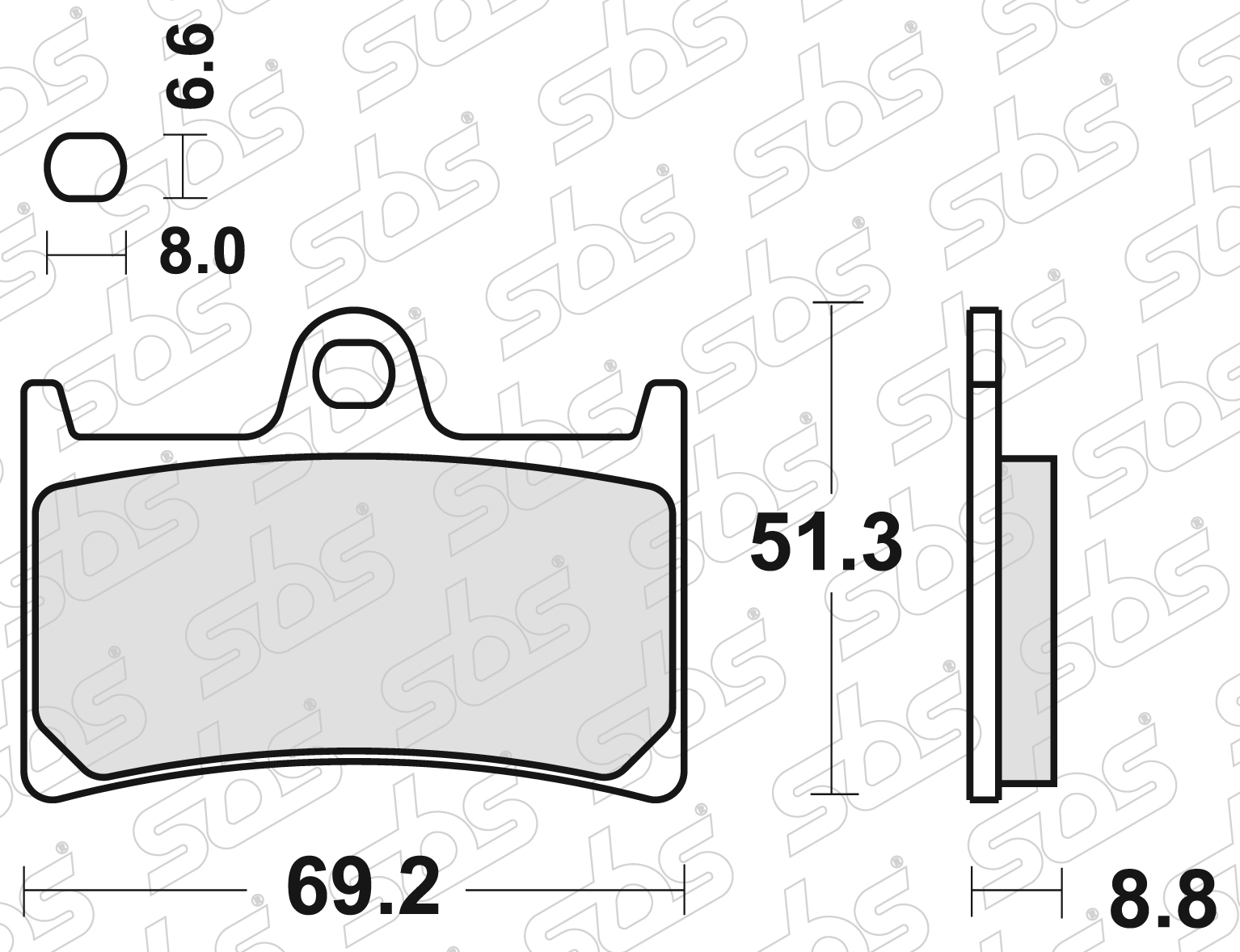 SBS - Plaquettes de frein 198 MS