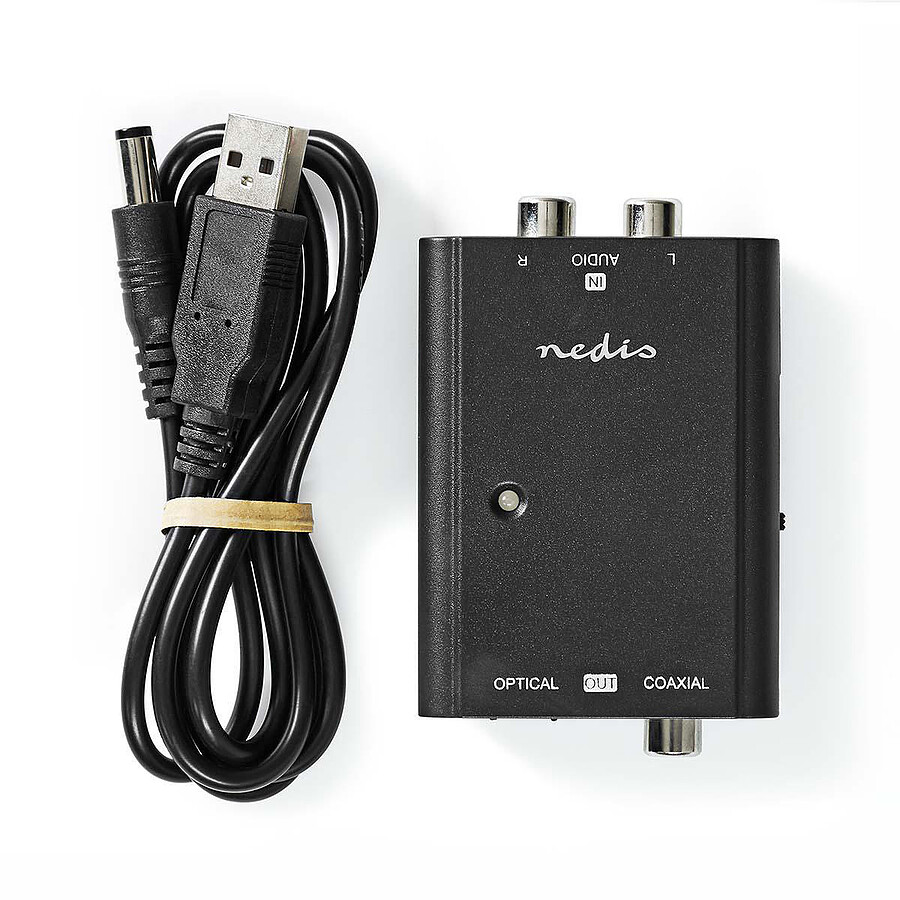 Nedis Convertisseur audio digital 2x RCA vers S/PDIF / TosLink + RCA