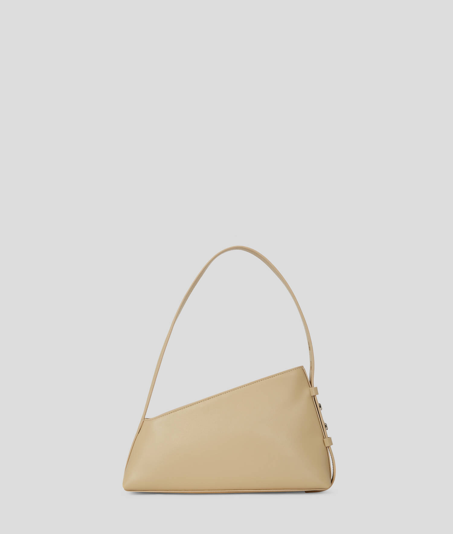 SAC PORTÉ ÉPAULE GÉOMÉTRIQUE EN CUIR - Galet