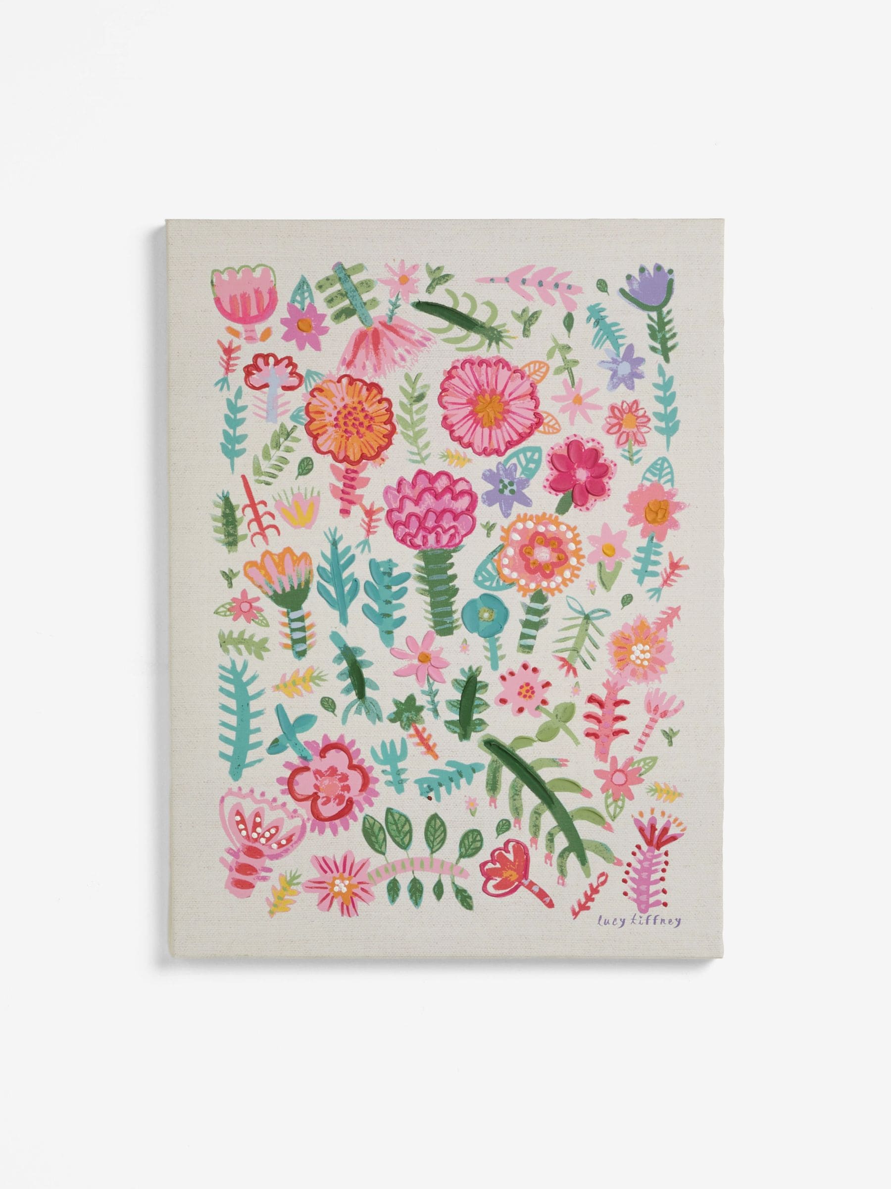 Lucy Tiffney canvas met bloemenprint
