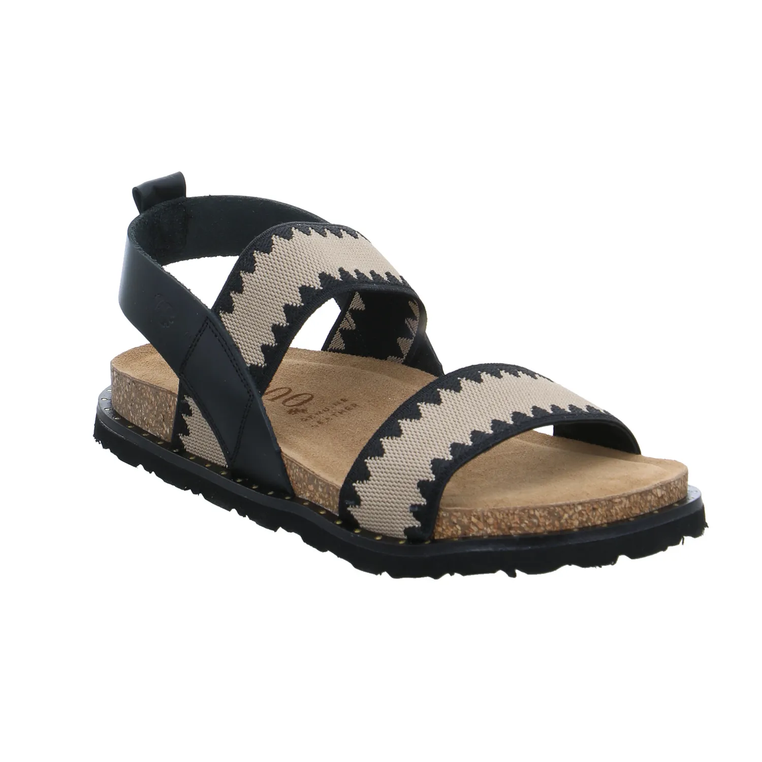 Bio-Sandalette Schwarz Textil