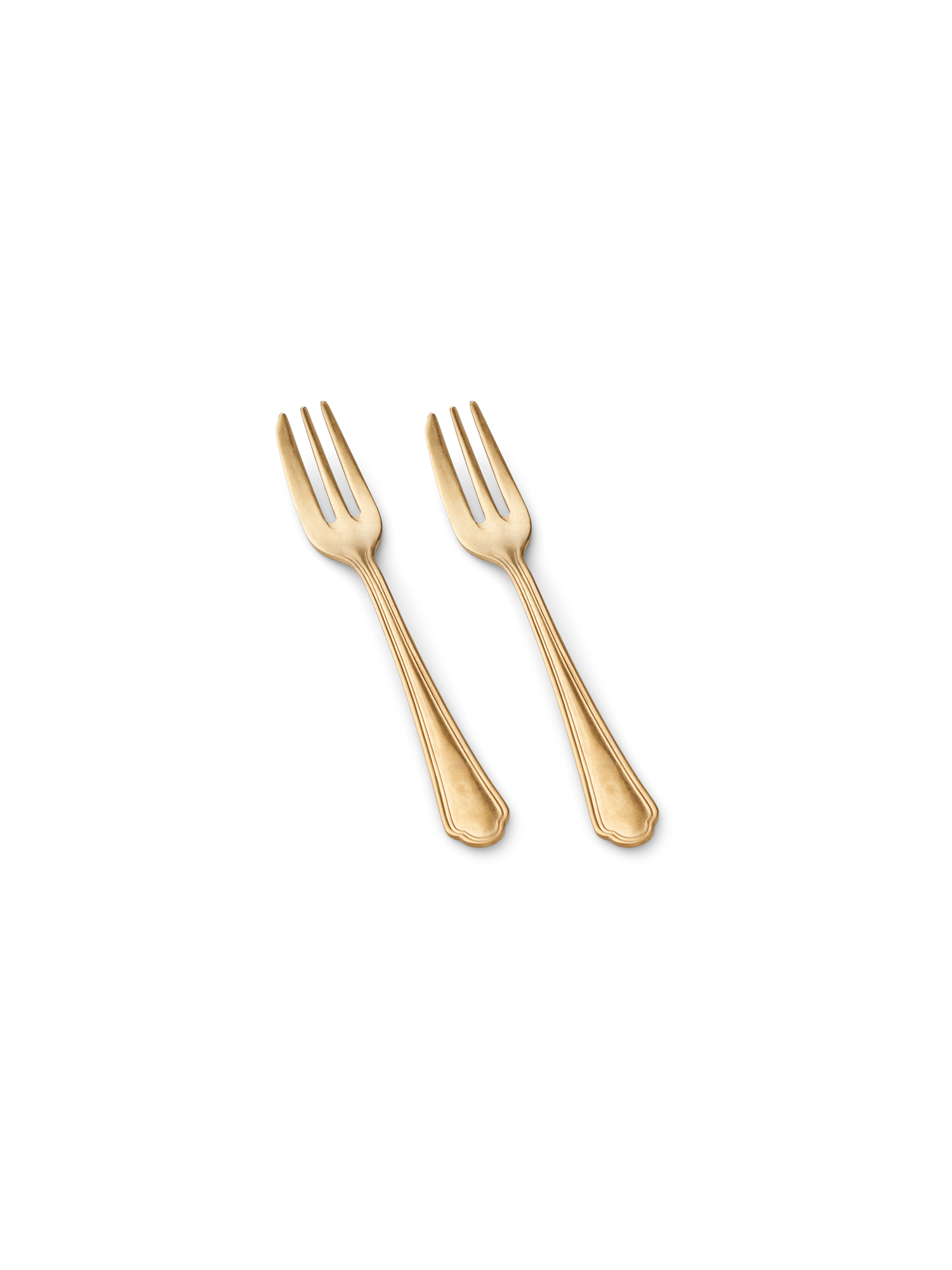 Dessertgaffel Gold | Rustfrit stål/PVD. 15,5 cm. 2 stk. | Gold | NEVA Posateria Creativa