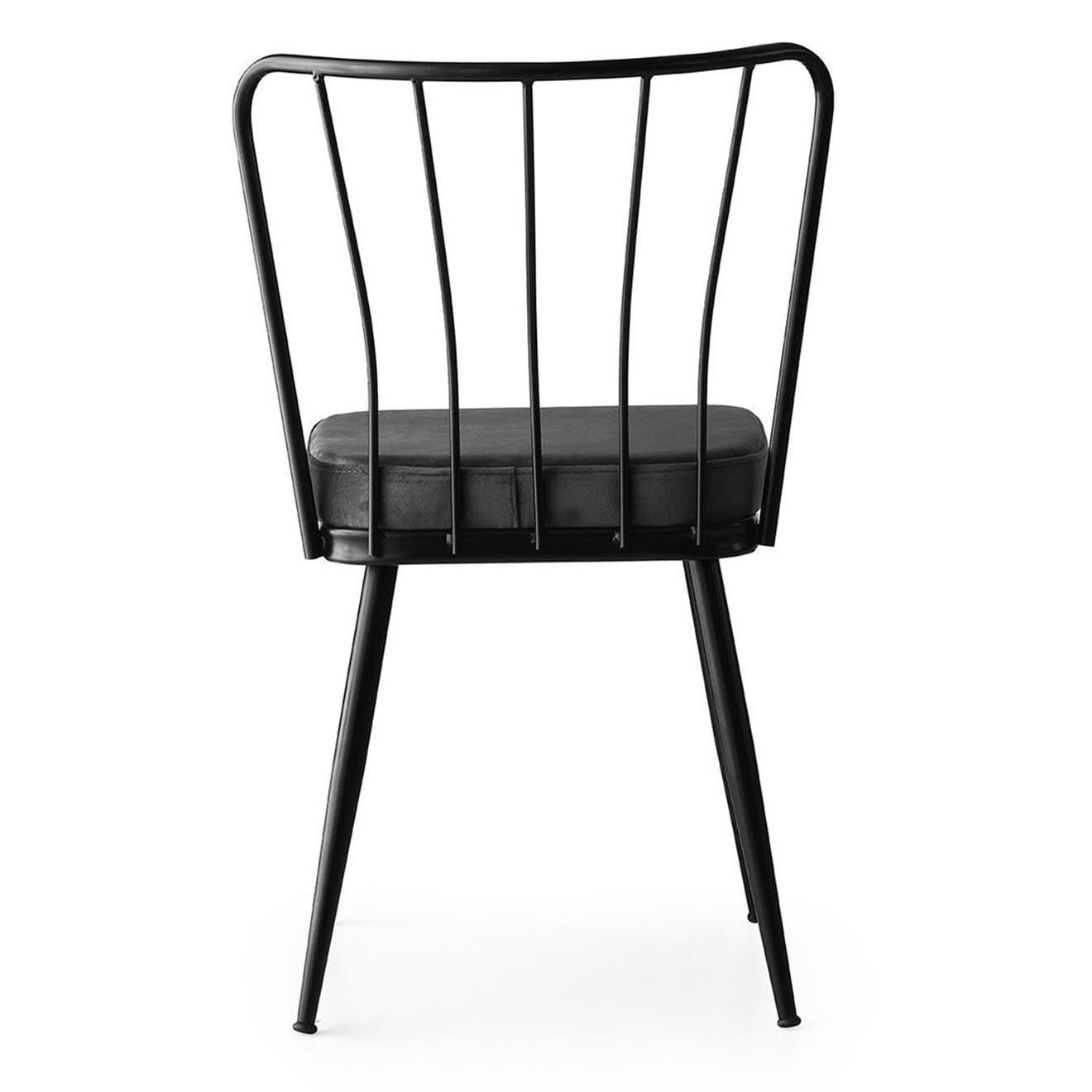 Homitis 2 Chaises Yildiz noires - 43x82x42 cm