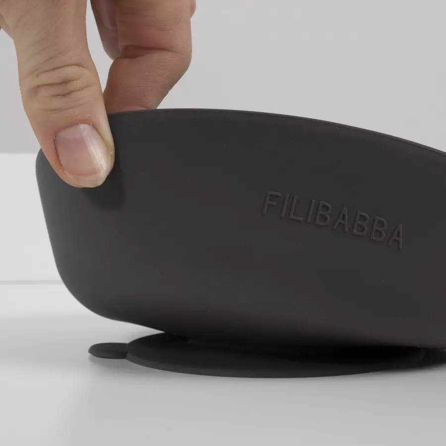 Filibabba Schüssel aus Silikon 2er-Pack, Stone Grey
