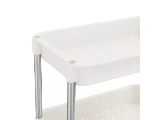 Chariot de cuisine 5 niveaux Blanc 42x29x128 cm Fer et ABS