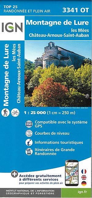 IGN - TOP25 3341OT MONTAGNE DE LURE 1 25 000
