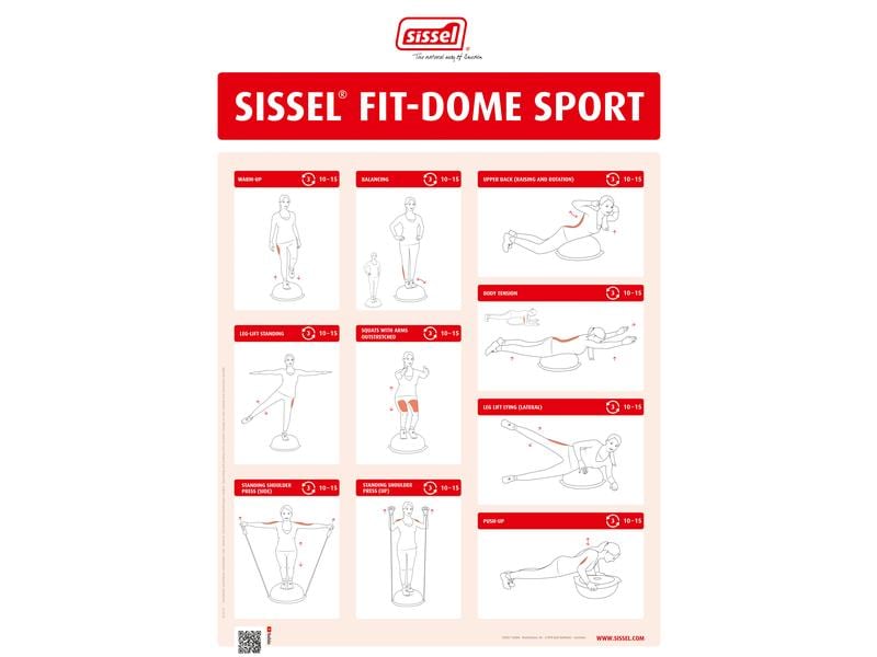 SISSEL Fit-Dome Sport schwarz Bosu Ball, Balancetraining