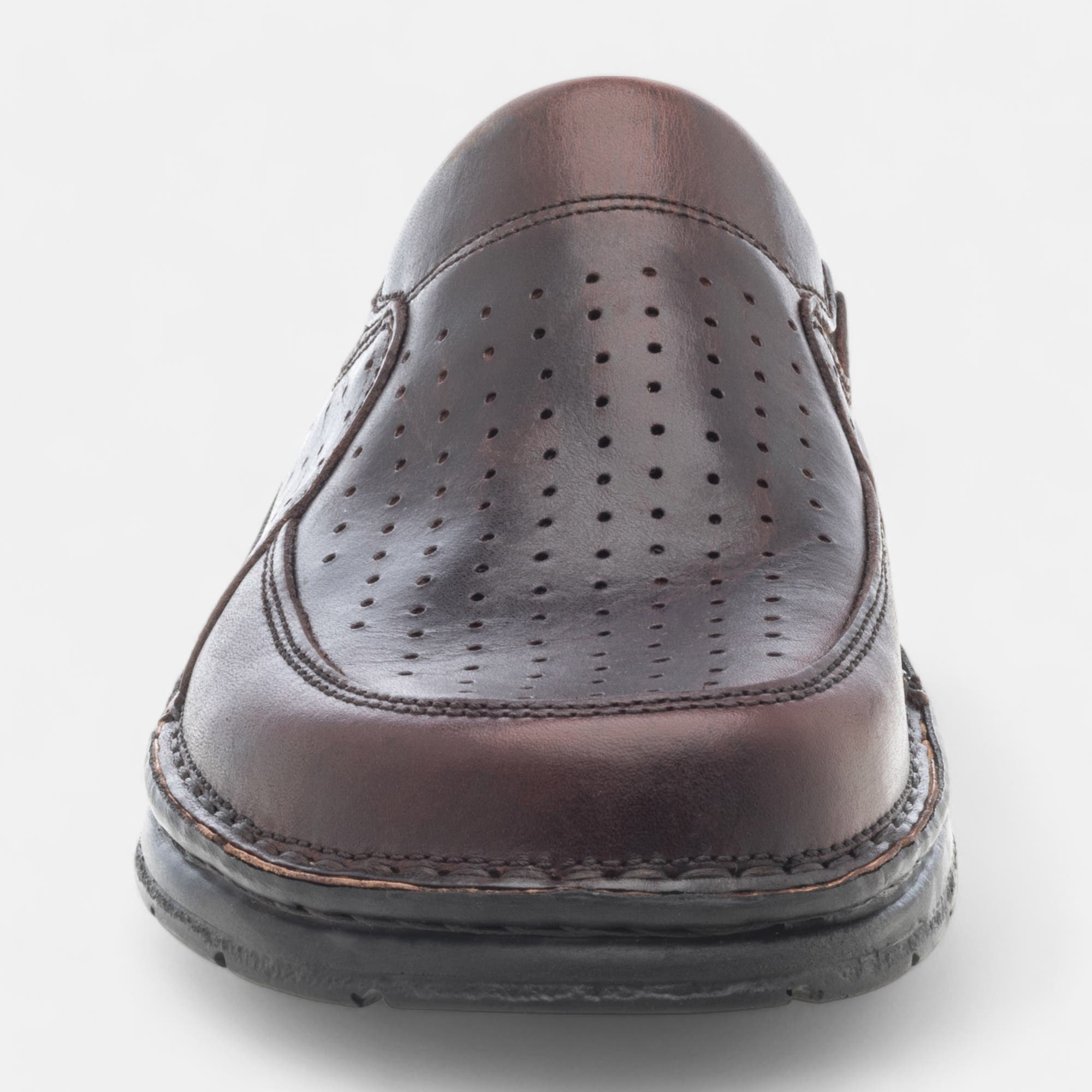 Sabots Homme en cuir cognac