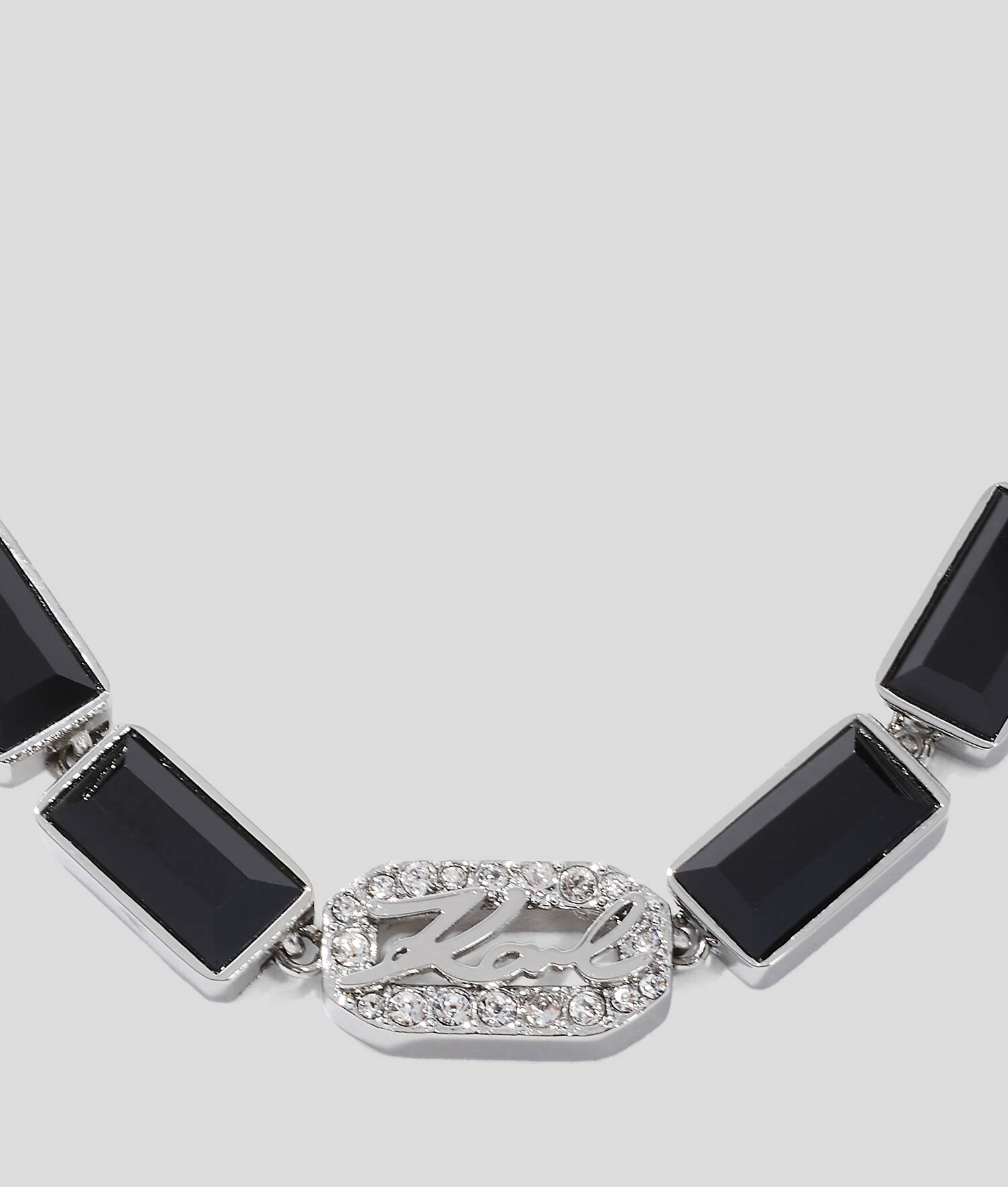 Collier chaîne pavé KARL Signature - Argent
