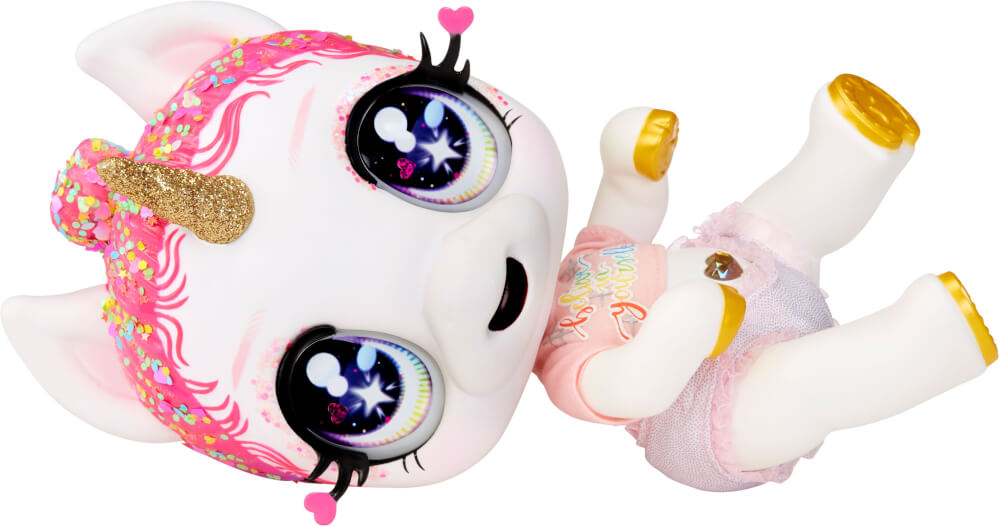 Glitter Babyz Unicorn Doll- White Rainbow  (Lunita Sky)
