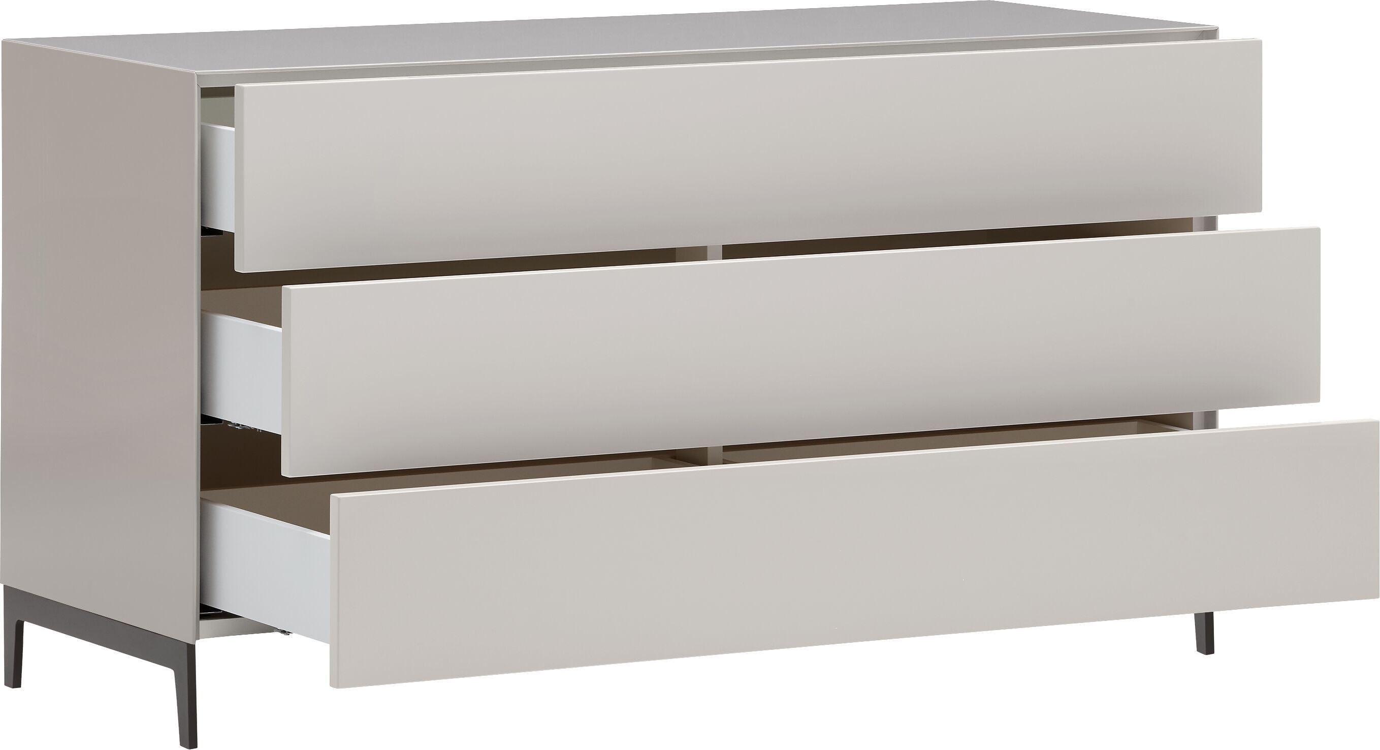 LUX 3 Schubl breit taupe 120x46x68mFussF - Taupe / B: 120.0 cm x T: 46.0 cm x H: 68.0 cm