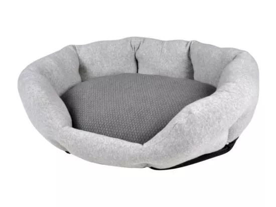 Panier rond pour animaux - Gris - D 55 x H 14 cm