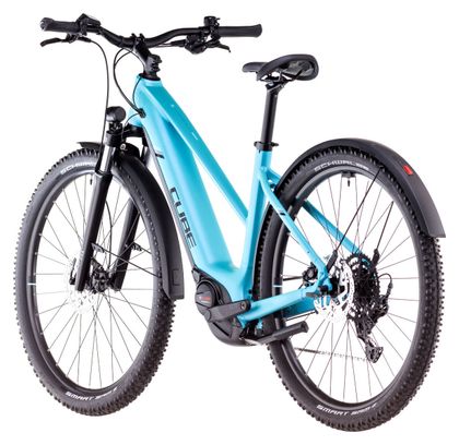 VTC Électrique Cube Nuride Hybrid Performance 500 Allroad Trapeze Shimano Cues 9V 500 Wh 29'' Bleu Swimming Pool 2025