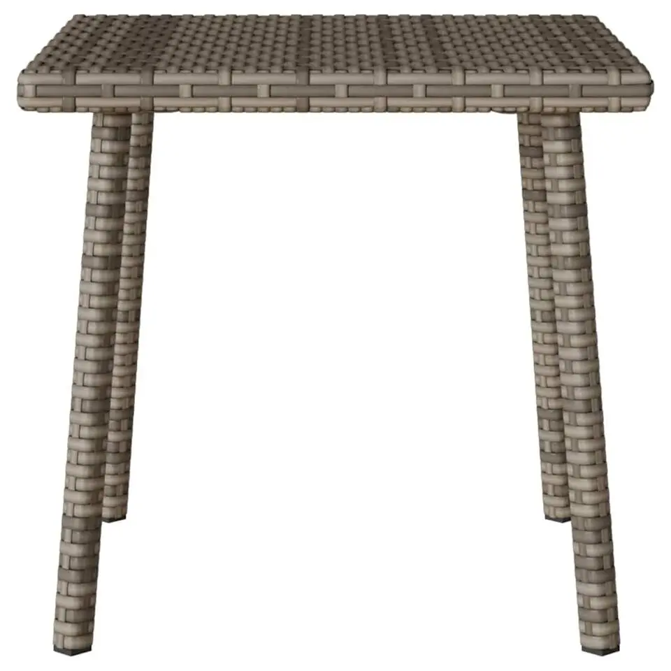 vidaXL - Tuin Salontafel - Grijs - Poly rattan - 40 x 40 x 37 cm