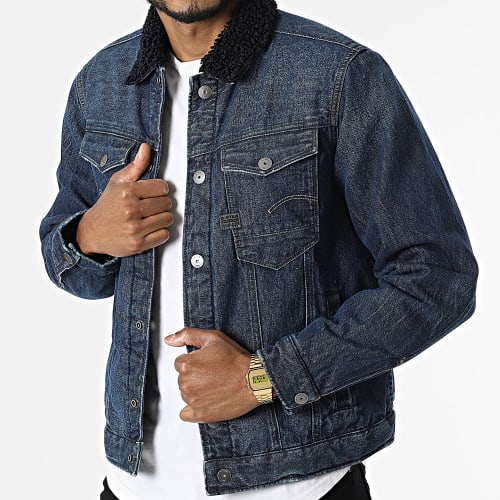 Veste Jean Arc 3D Sherpa D21150-C779 Bleu Denim