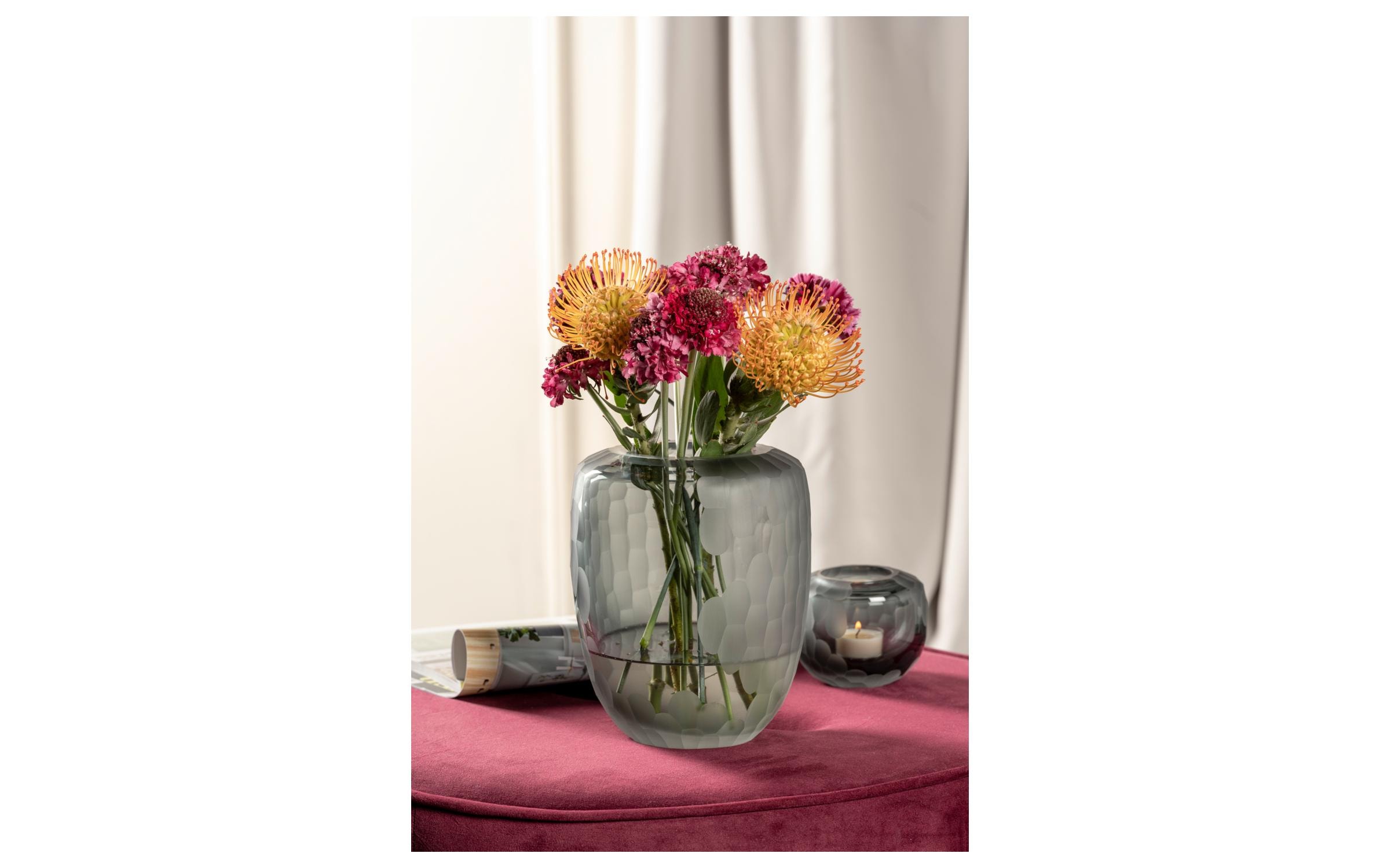 Vase Bellagio 10 cm, AnthrazitHandgemachte Blumenvase